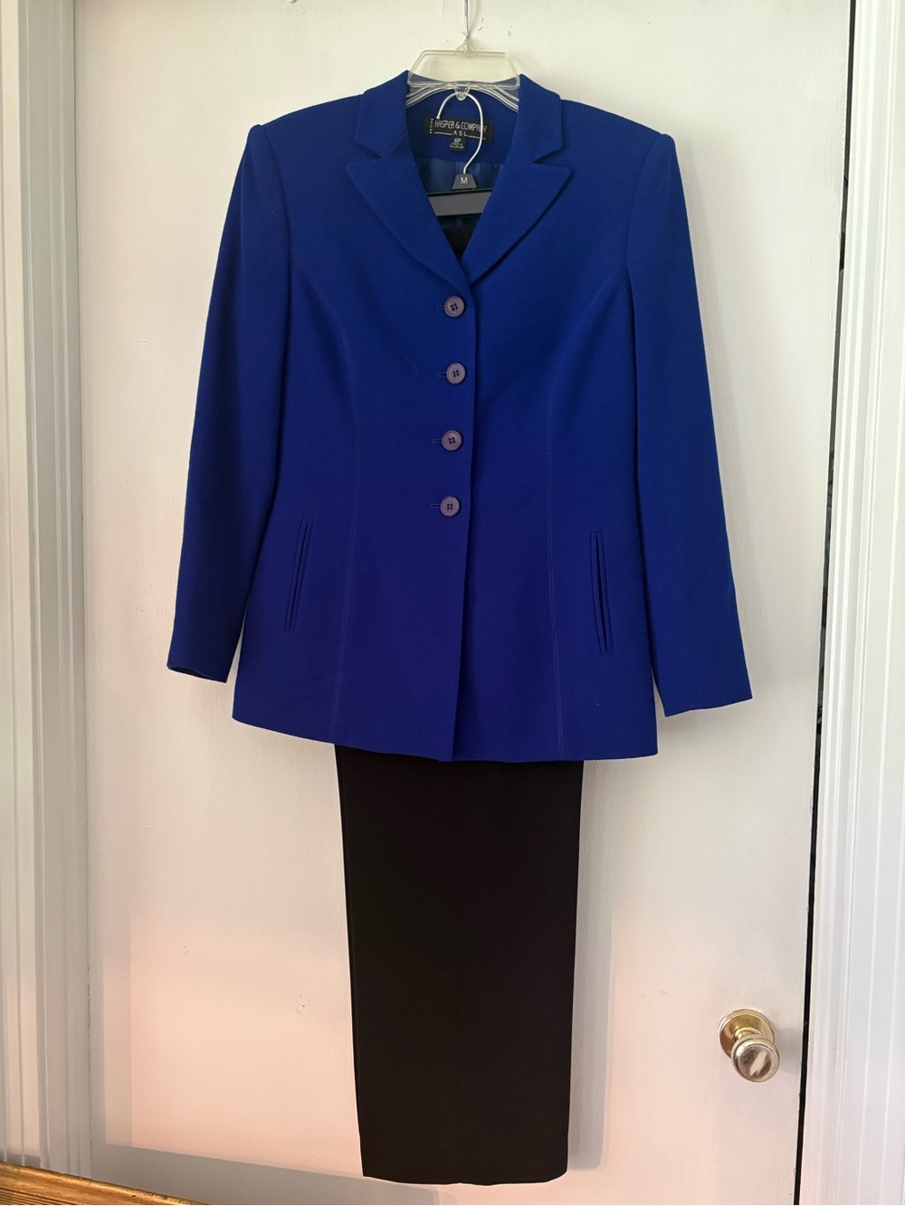 Jasper  Electric Blue Single-Breasted Blazer & Pant Suit Lined